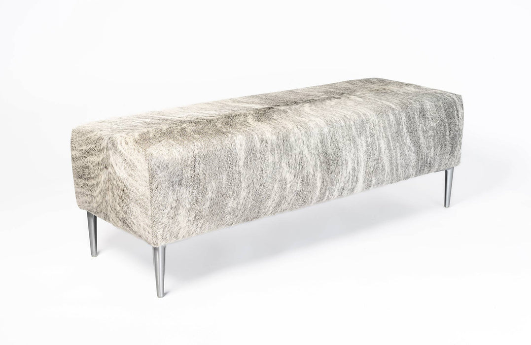 Grey cowhide bench seat New Zealand