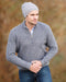 NX677 - Silver grey unisex slouch merino wool beanie hat
