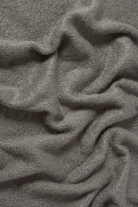 Slate Grey Mohair Throw Blanket