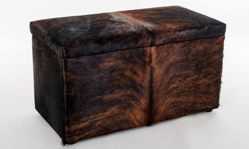 Cowhide Storage Ottoman NZ Storage Furniture in Cowhide —