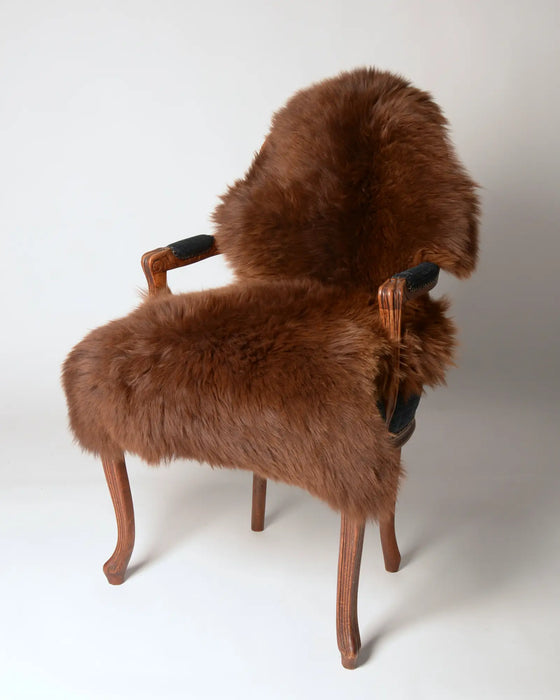 Reddish Brown Sheepskin Rug #021
