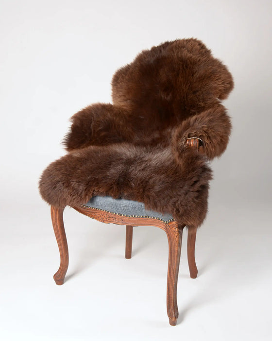 Natural Chocolate NZ Sheepskin Rug #024
