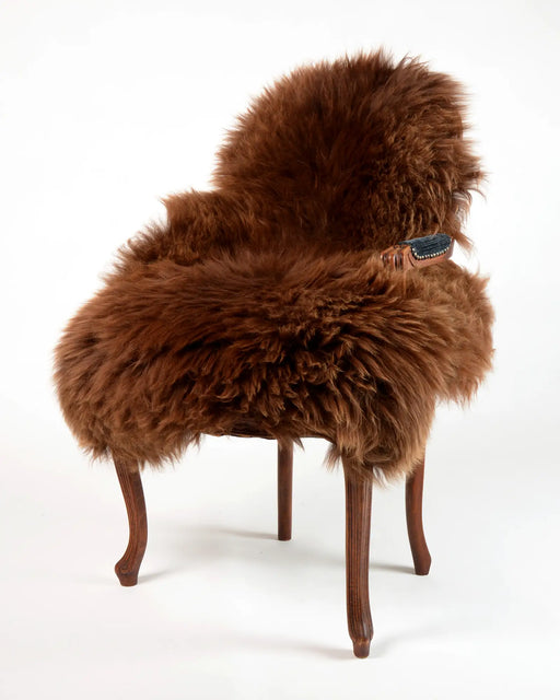Chocolate and coffee brown sheepskin rug very fluffy