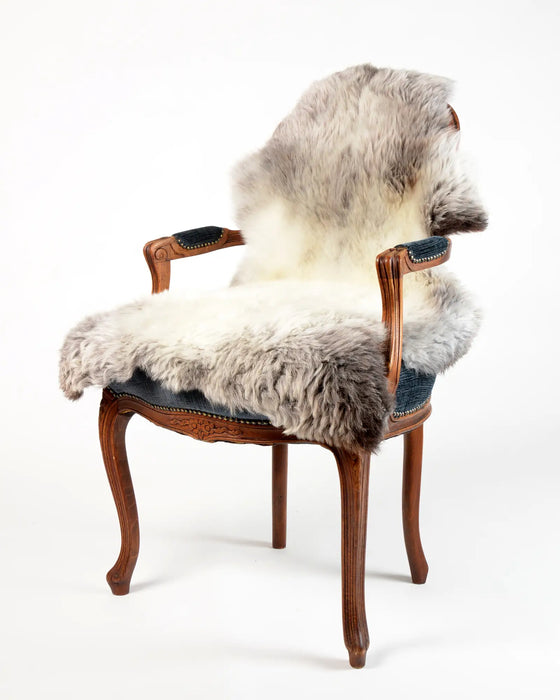 Beautiful light grey sheepskin rug