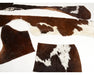Reddish brown and white cow skin scraps for craft