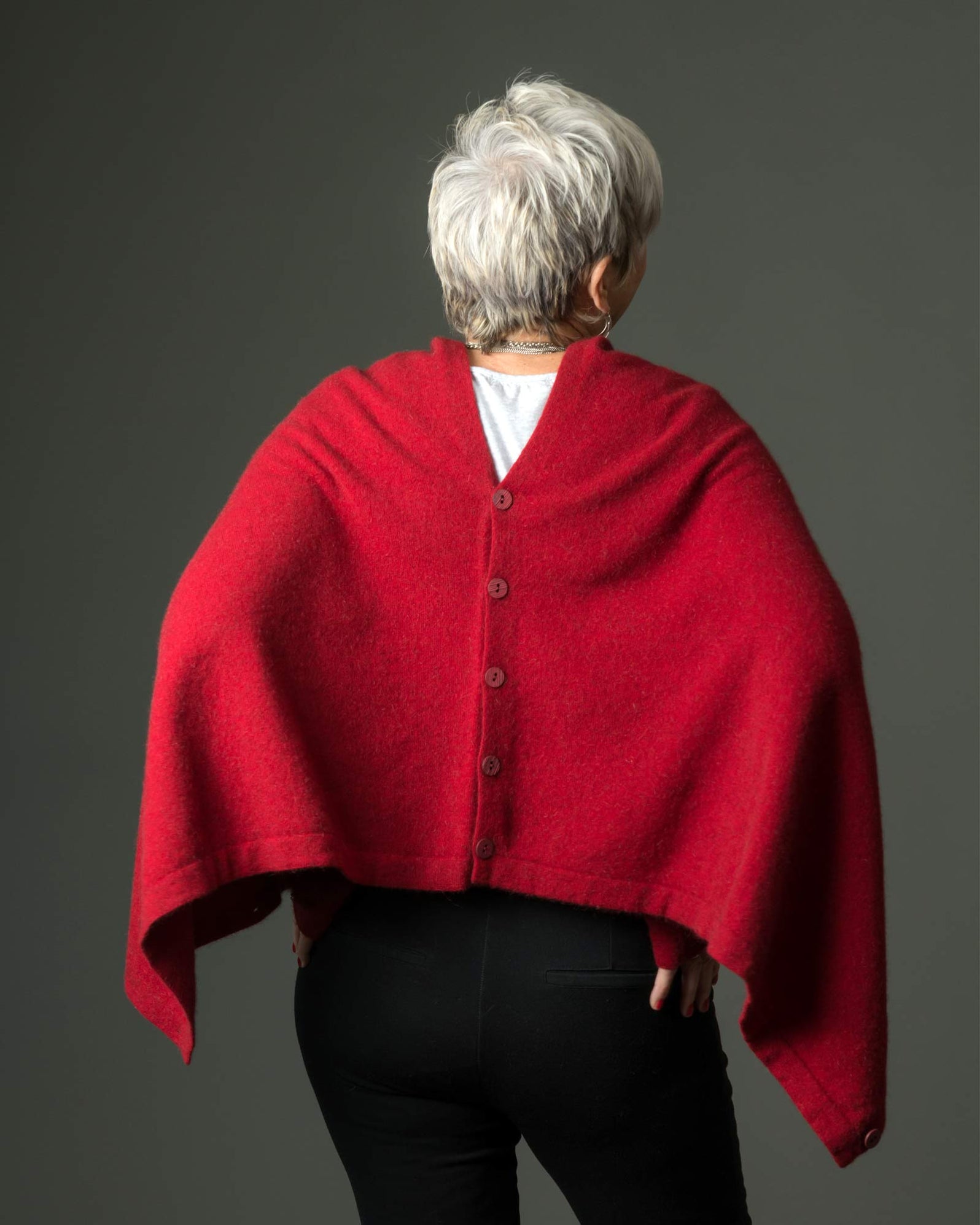 Red Anyway Merino Wrap | Ladies Knitwear | Wool Knitwear NZ — Gorgeous ...