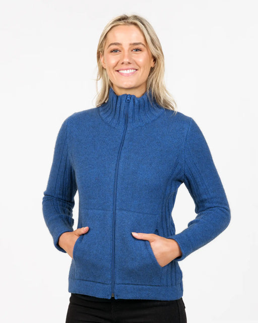Womens essential jacket in cornflower blue NS832