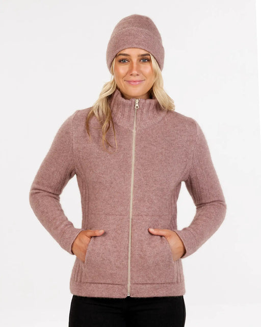 NS832 womens possum merino jacket in lily pink