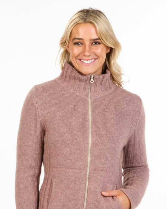 NS832 womens possum merino jacket in lily pink