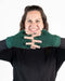 NX103 possum merino fingerless gloves jade green