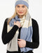 NX824 travel scarf in crystal blue stripes