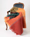 NZ Picasso Red Orange Green Check Mohair Blanket