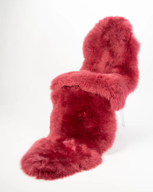Double rose pink sheepskin rug by Gorgeous Creatures