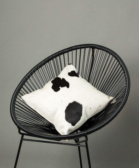 Cowhide Cushion Cover - Black and White #05