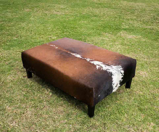 Cowhide Ottoman Australia with Wood Legs 120x80x40cm