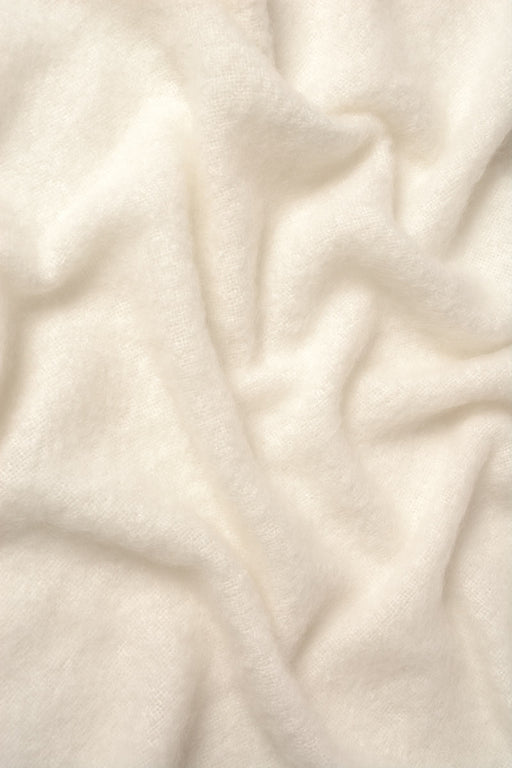 Cream Mohair Throw Blanket