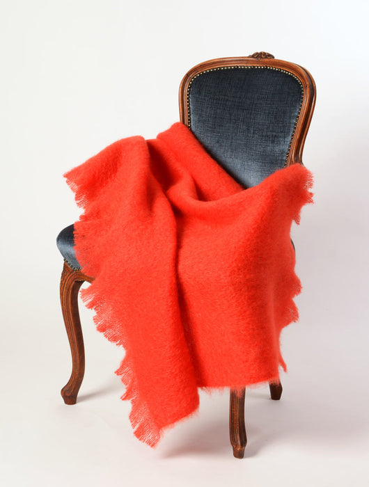 Orange Mohair Throw Australia - Windermere Hibiscus