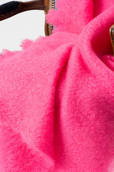 Windermere hot pink mohair chair throw
