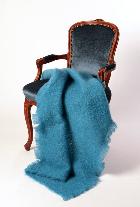 Mohair Throw Blanket Australia - Windermere Lake Blue