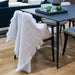 Silver Light Grey Mohair Throw Blanket