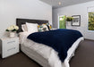 Mohair Bed Blanket Windermere Navy Blue 