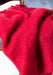 Scarlet red mohair throw colour