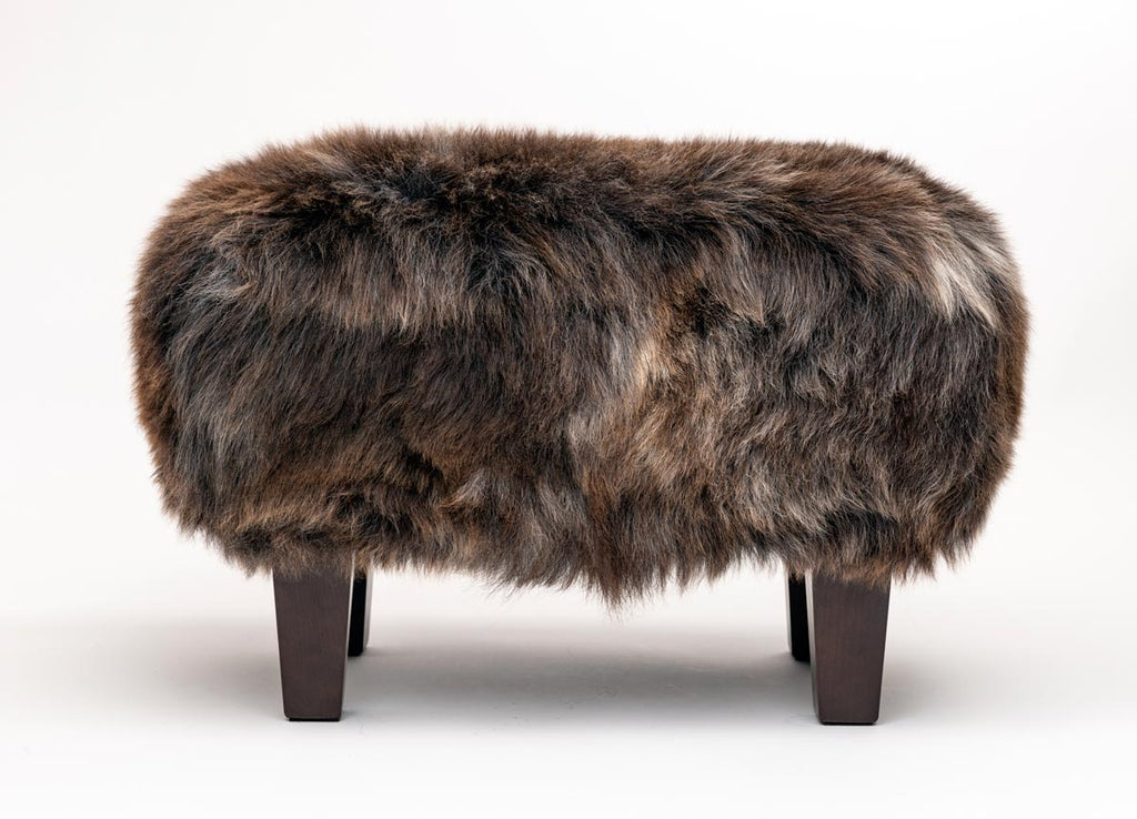 Sheepskin Footstool NZ Sheepskin Pouff Stool — Creatures