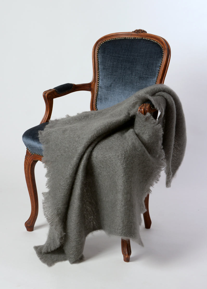 Grey Mohair Blanket Grey Wool Blanket Mohair Blanket NZ —