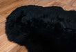 Black Dyed Single Longwool Sheepskin Rug