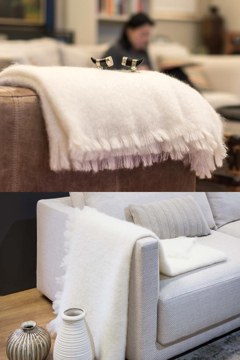 Cream Mohair Blanket NZ Soft Mohair Blanket in Cream Wool —
