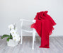 Windermere scarlet red mohair throw blanket